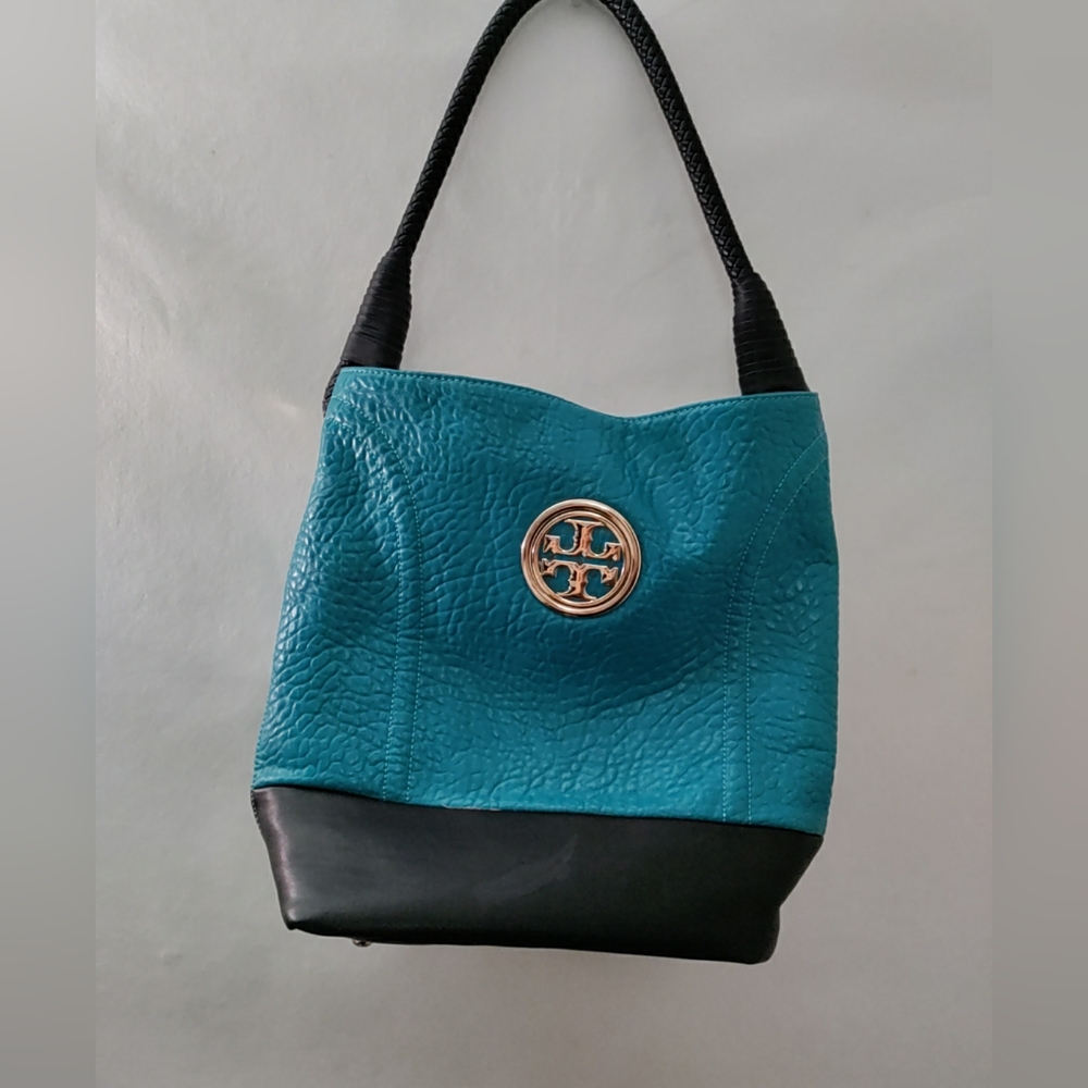 Fashion bag Satchel turquoise blue Large size shoulder women bag purse 12" x 15"